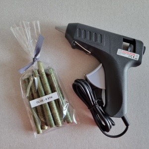 Lakstænger Olive 8 stk. inkl. limpistol til gør det selv invitationer / DIY invitationer
