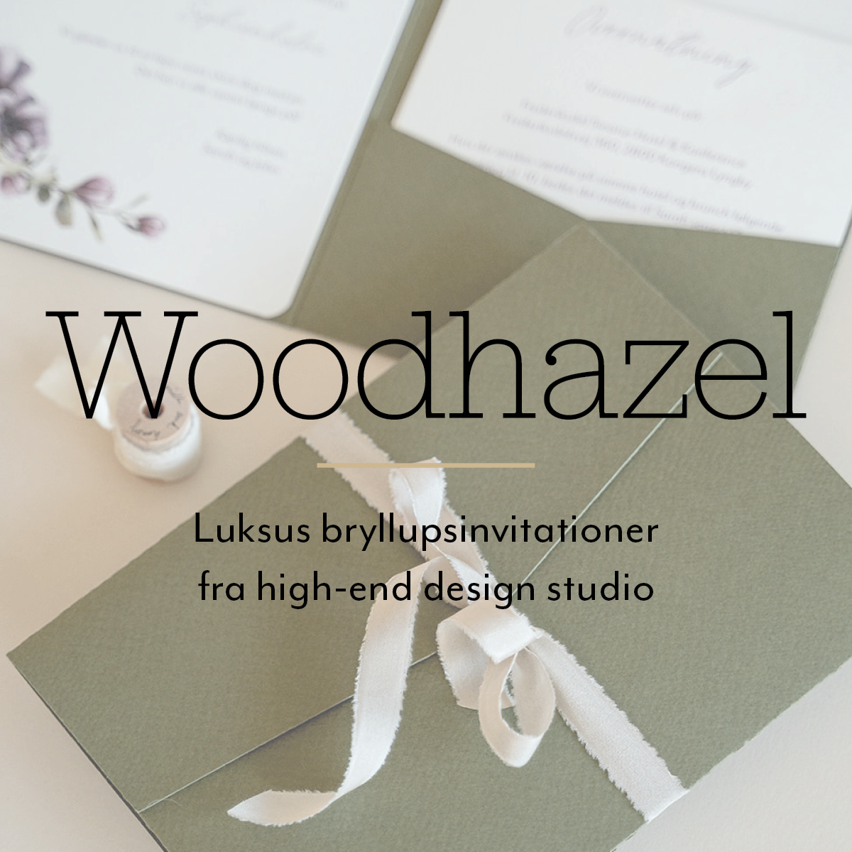 Woodhazel Bespoke - Bryllupsinvitationer designet specielt til jeres bryllup